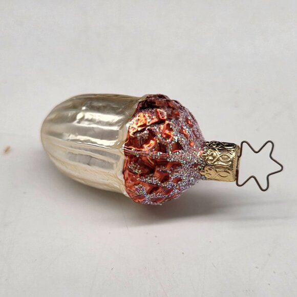 Inge Glas Acorn German Glass Christmas Ornament 2.5" - Picture 4 of 4